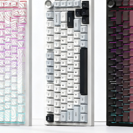 Custom Three-Mode Mechanical Keyboard with RGB Backlight