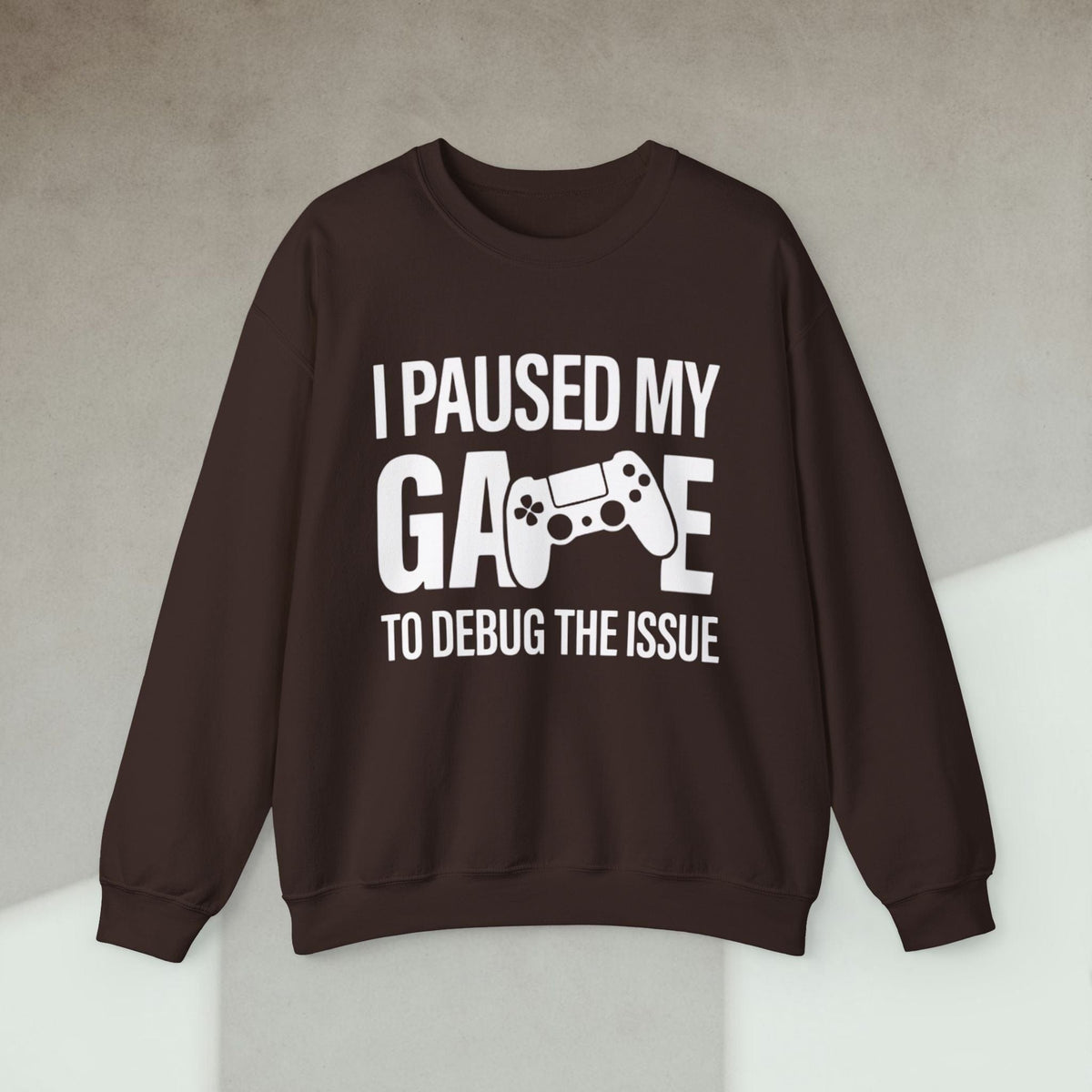 Code Culture i paused my game to debug sweatshirt funny programmer Sweatshirt in S — Code Culture developer clothing