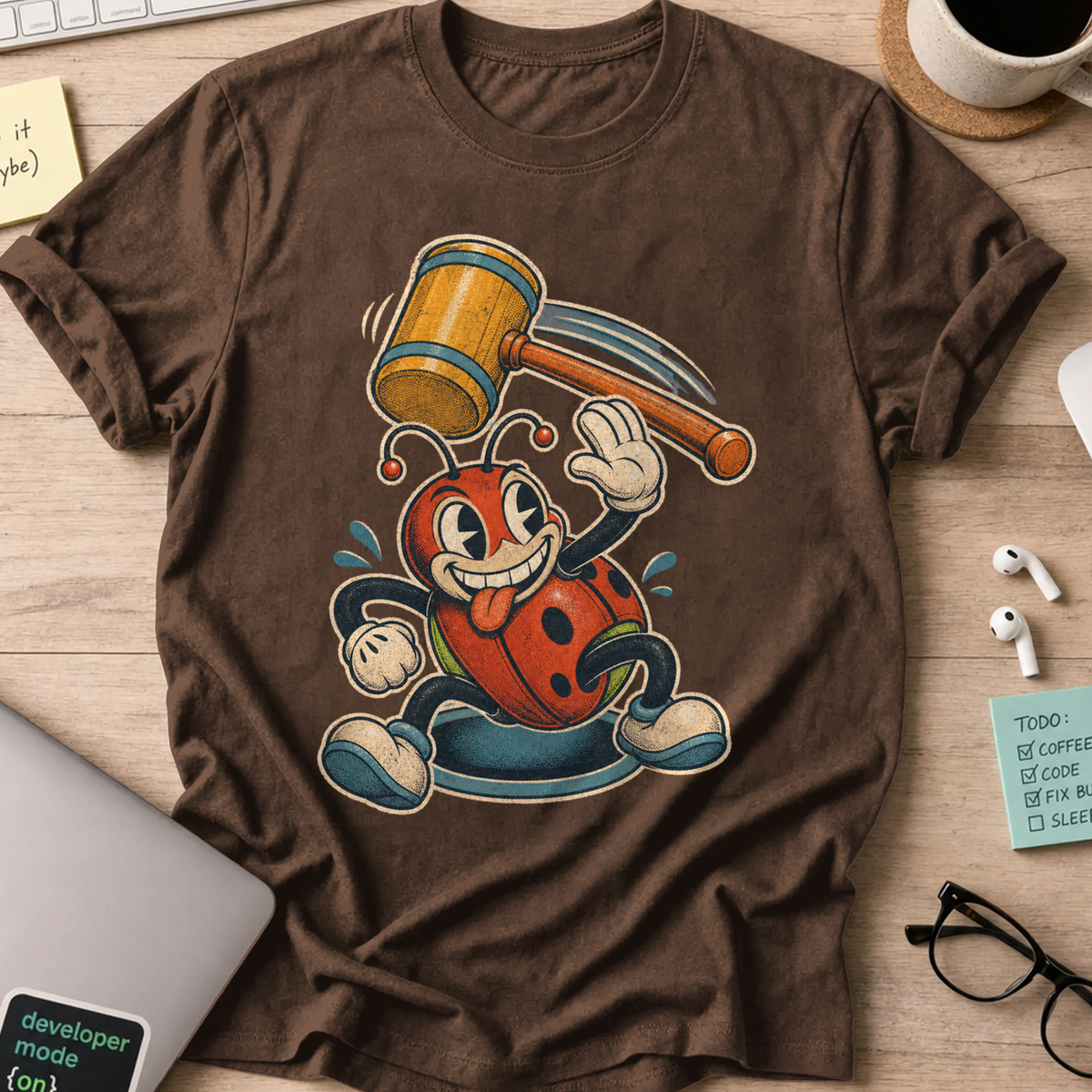 Hammer Bug Shirt — Dark Chocolate
