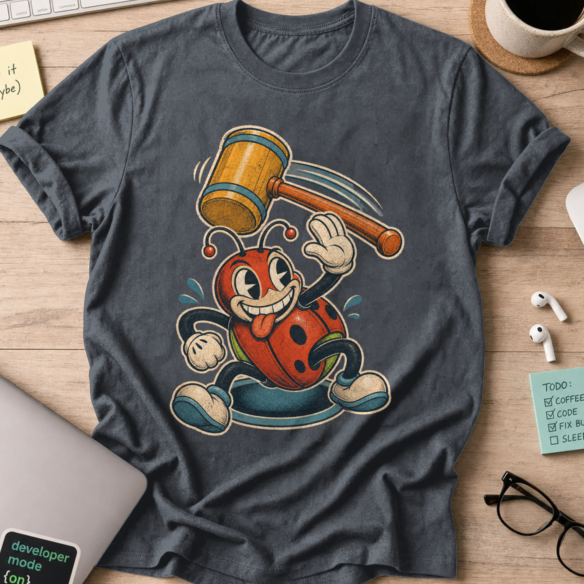 Hammer Bug Shirt — Dark Heather