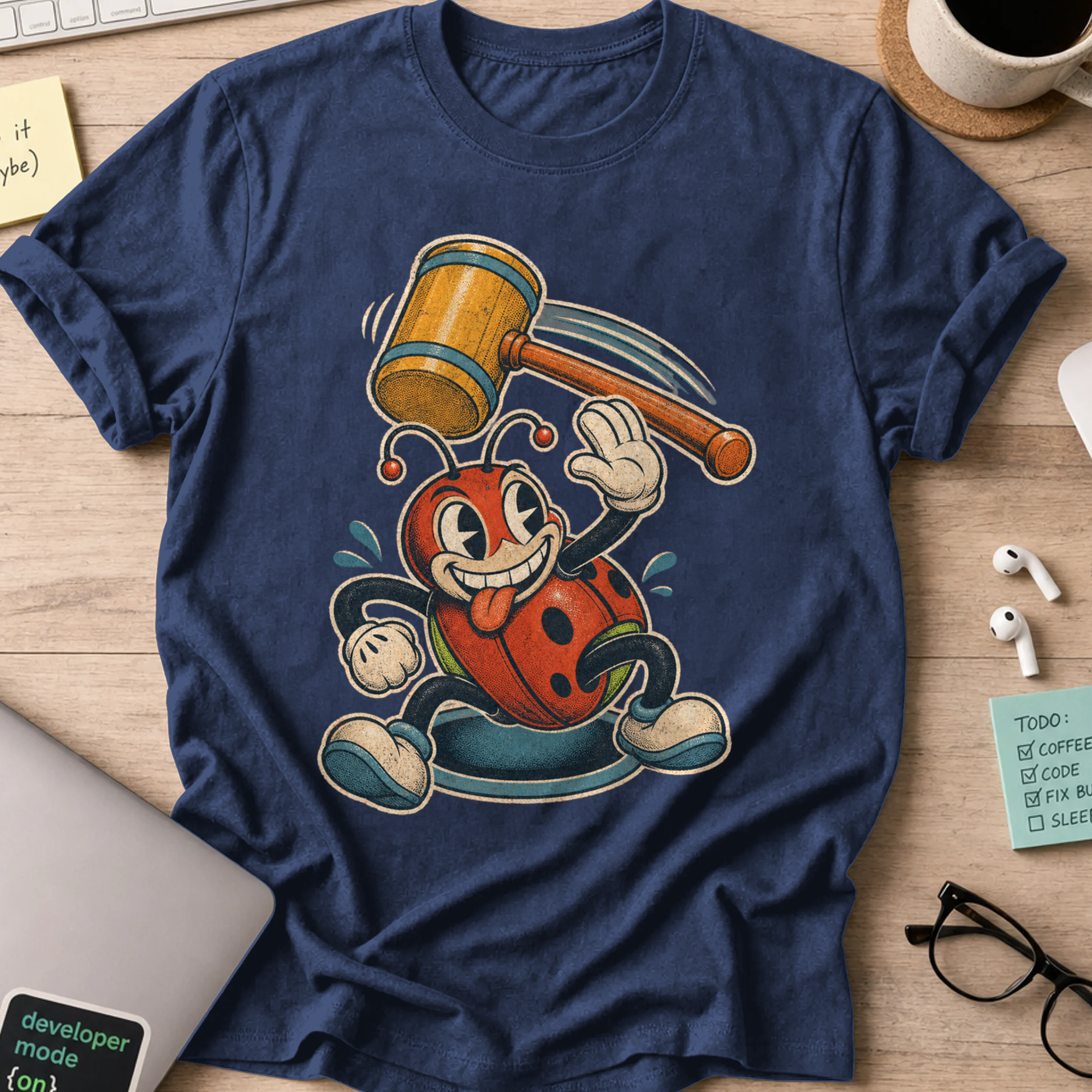 Hammer Bug Shirt — Navy