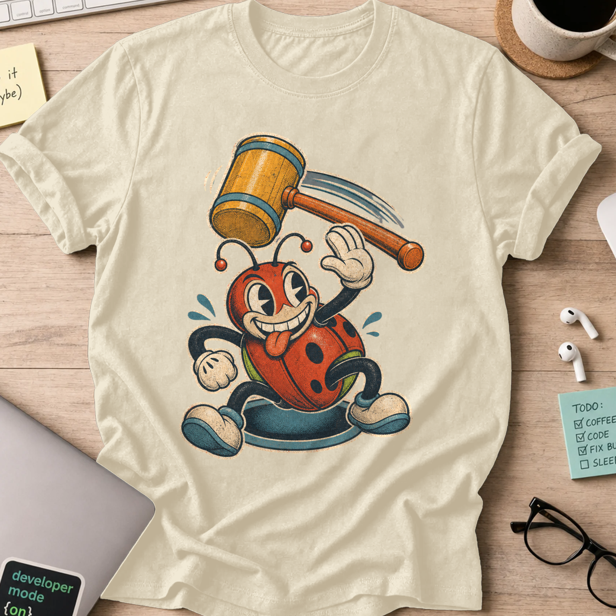 Hammer Bug Shirt — Natural