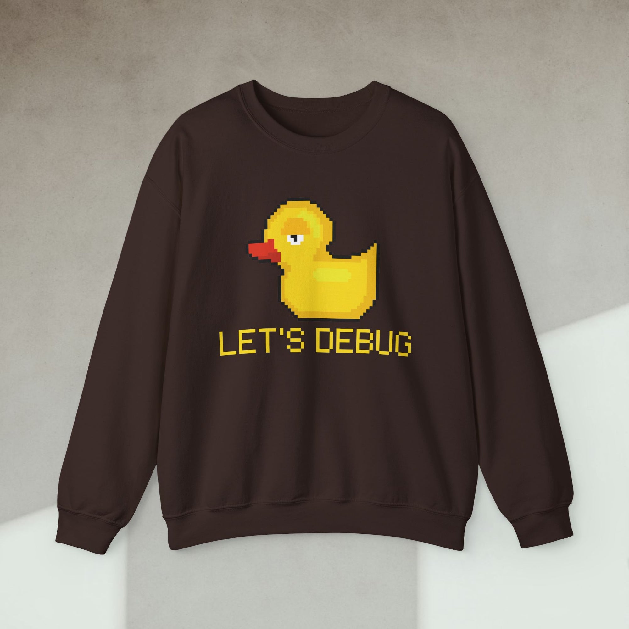 lets debug duck sweatshirt
