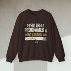 Code Culture every great programmer is good at googling sweatshirt funny programmer Sweatshirt in S — Code Culture developer clothing