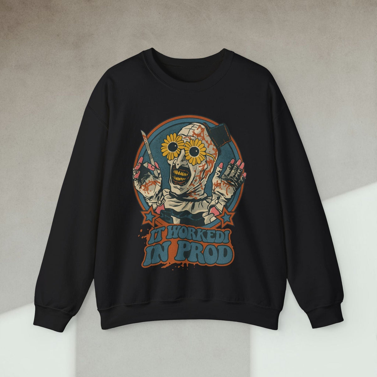 Code Culture it worked in prod sweatshirt funny programmer Sweatshirt in S — Code Culture developer clothing