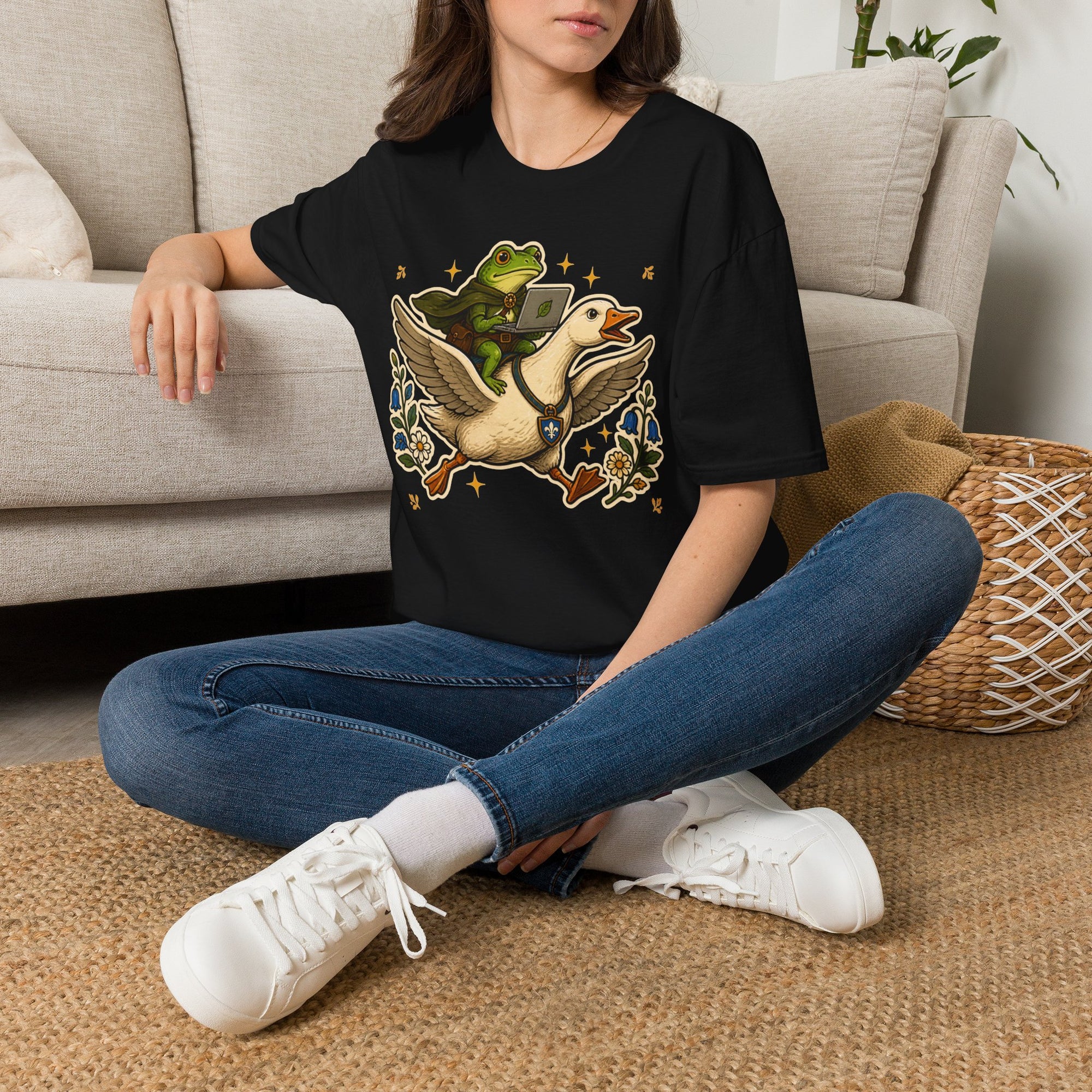 Frog Goose Coder Whimsical Shirt