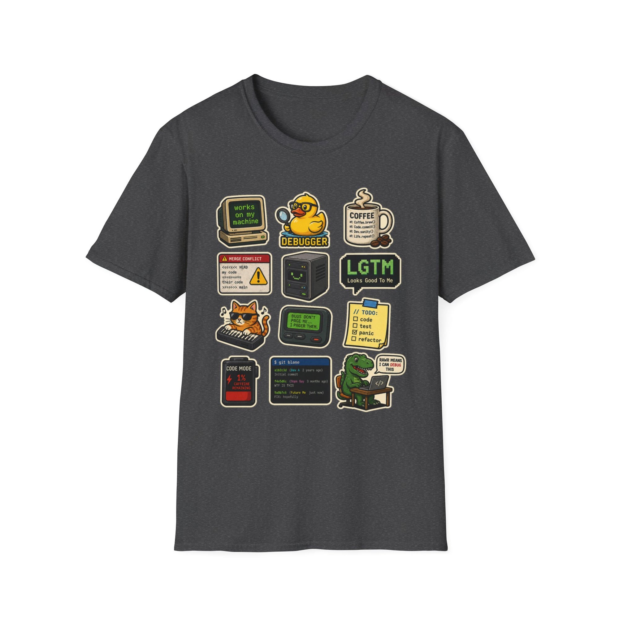 Works On My Machine Retro Sticker Shirt