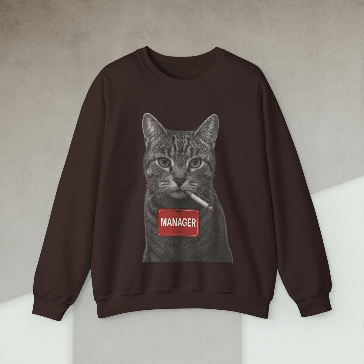 Code Culture cat manager sweatshirt funny programmer Sweatshirt in S — Code Culture developer clothing