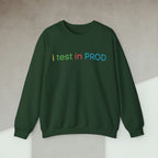 Code Culture i test in PROD sweatshirt funny programmer Sweatshirt in S — Code Culture developer clothing