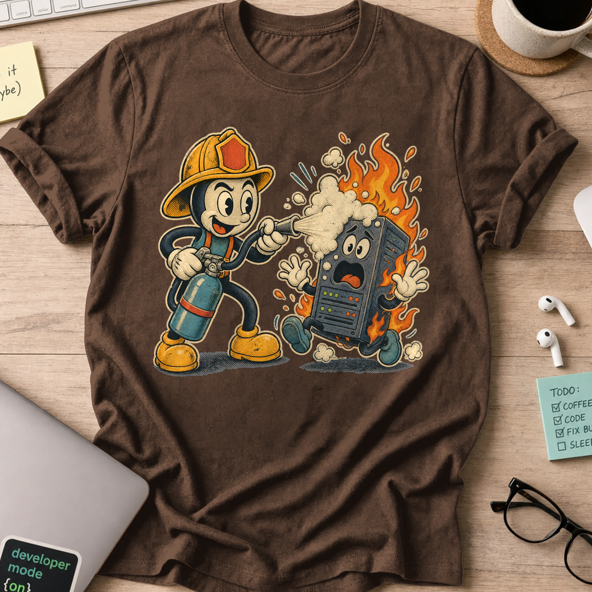 Firewall Hero Shirt — Dark Chocolate