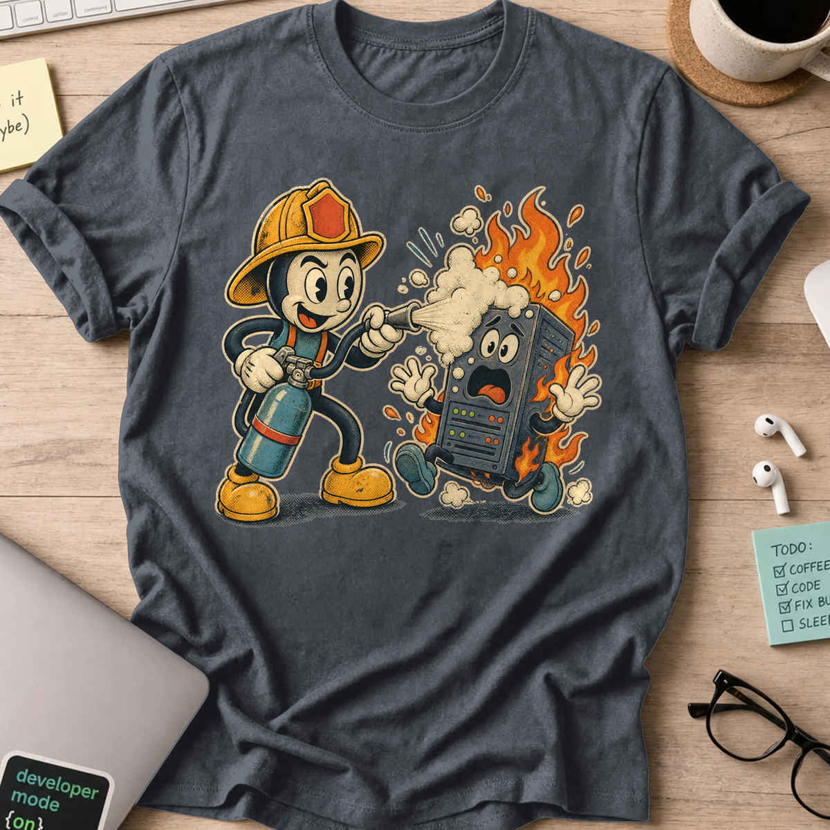 Firewall Hero Shirt — Dark Heather
