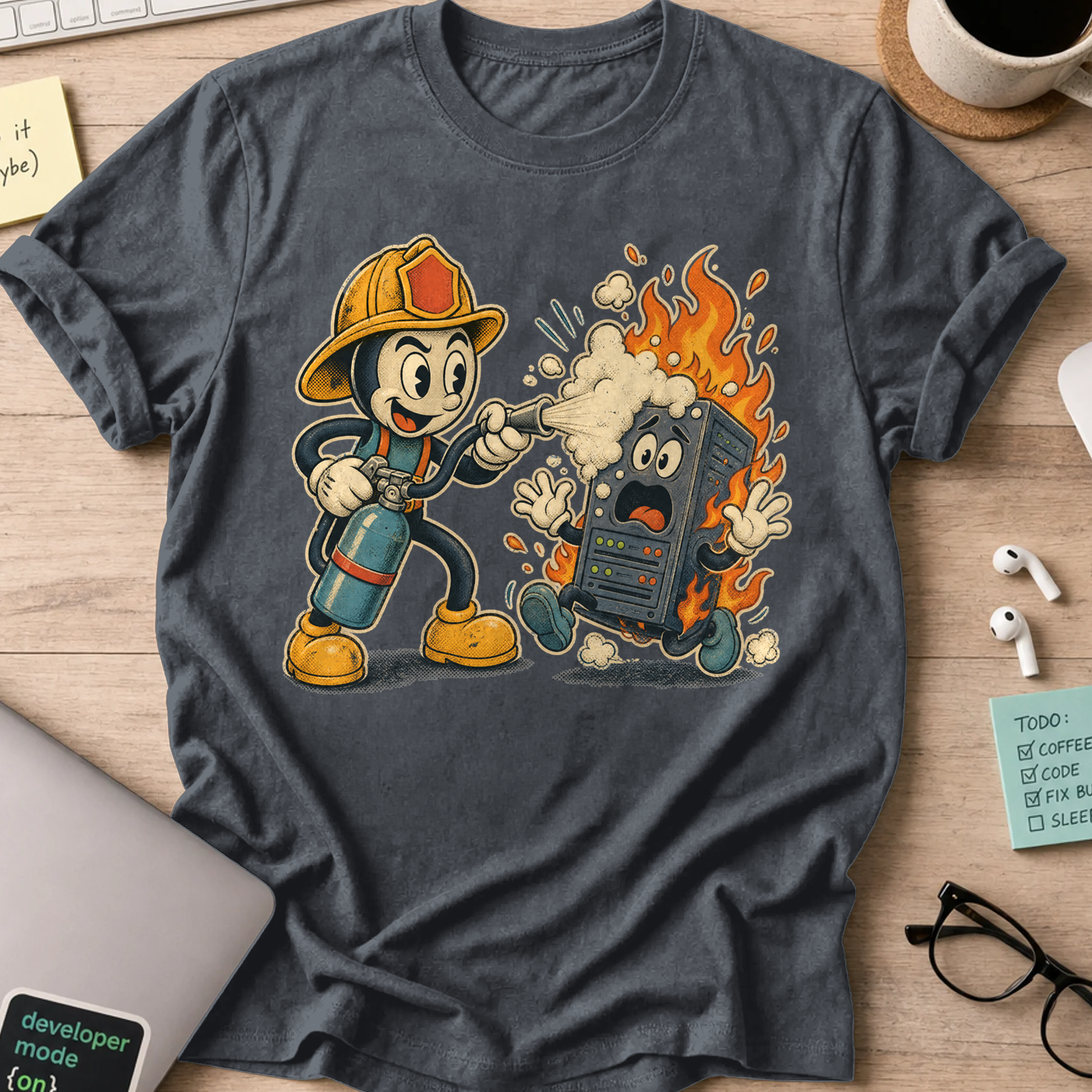 Firewall Hero Shirt — Dark Heather