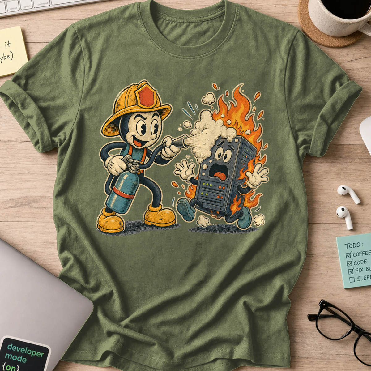 Firewall Hero Shirt — Military Green