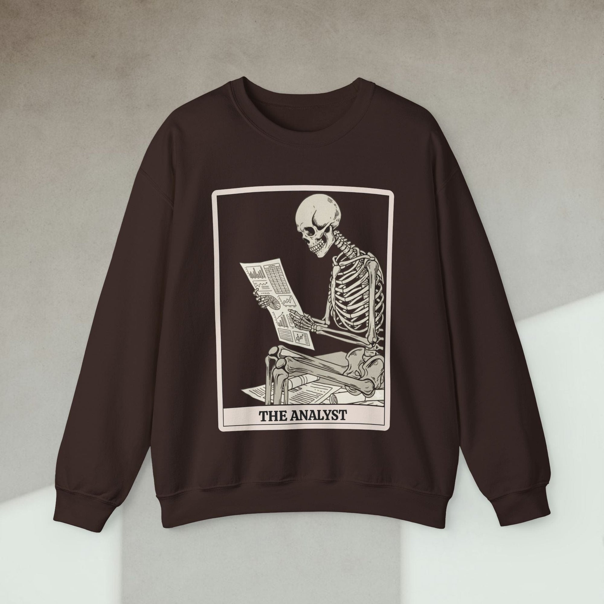 working skeleton analyst sweatshirt