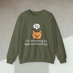 Code Culture starting to feel exhausted cat sweatshirt funny programmer Sweatshirt in S — Code Culture developer clothing