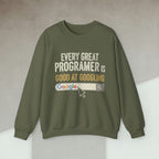 Code Culture every great programmer is good at googling sweatshirt funny programmer Sweatshirt in S — Code Culture developer clothing