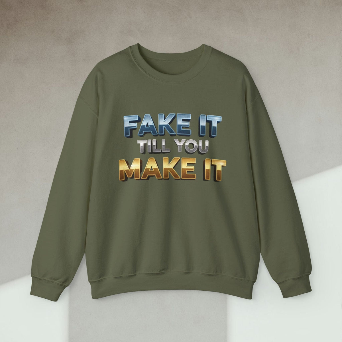 Code Culture fake it till you make it sweatshirt funny programmer Sweatshirt in S — Code Culture developer clothing