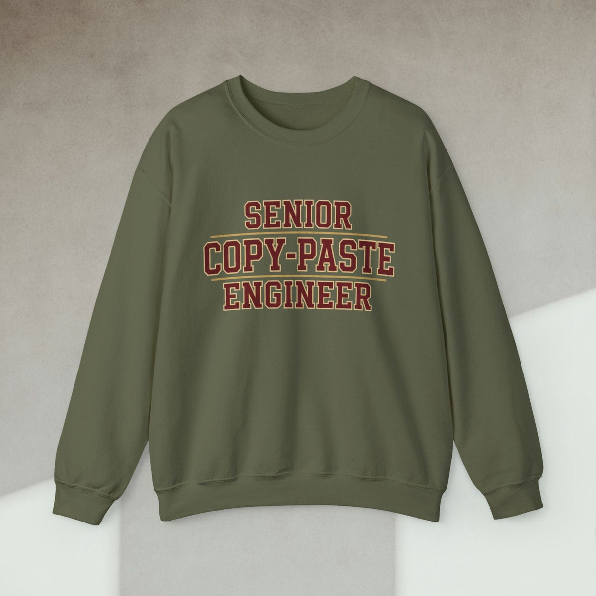 Code Culture senior copy paste engineer sweatshirt funny programmer Sweatshirt in S — Code Culture developer clothing