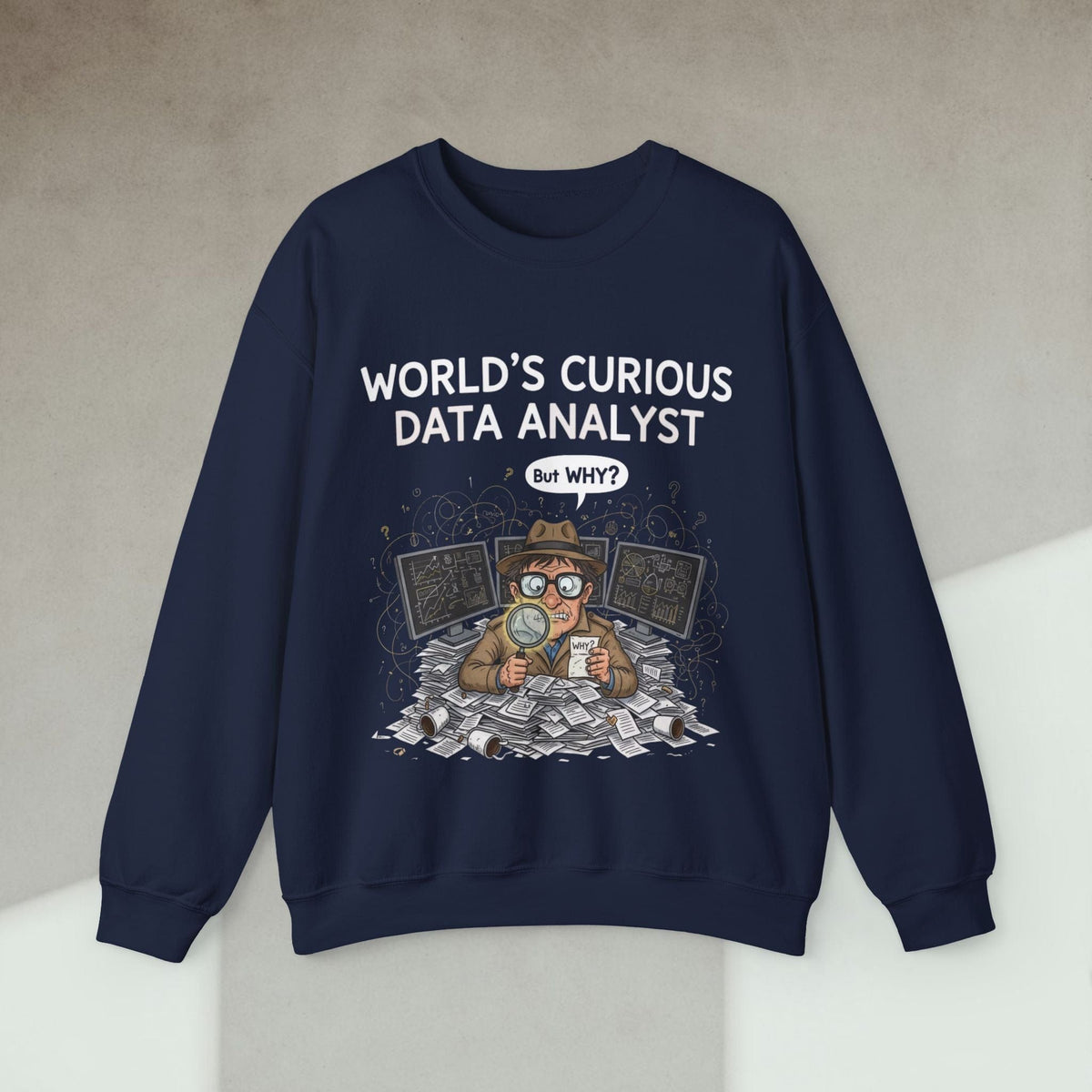Code Culture world's curious data analyst sweatshirt funny programmer Sweatshirt in S — Code Culture developer clothing