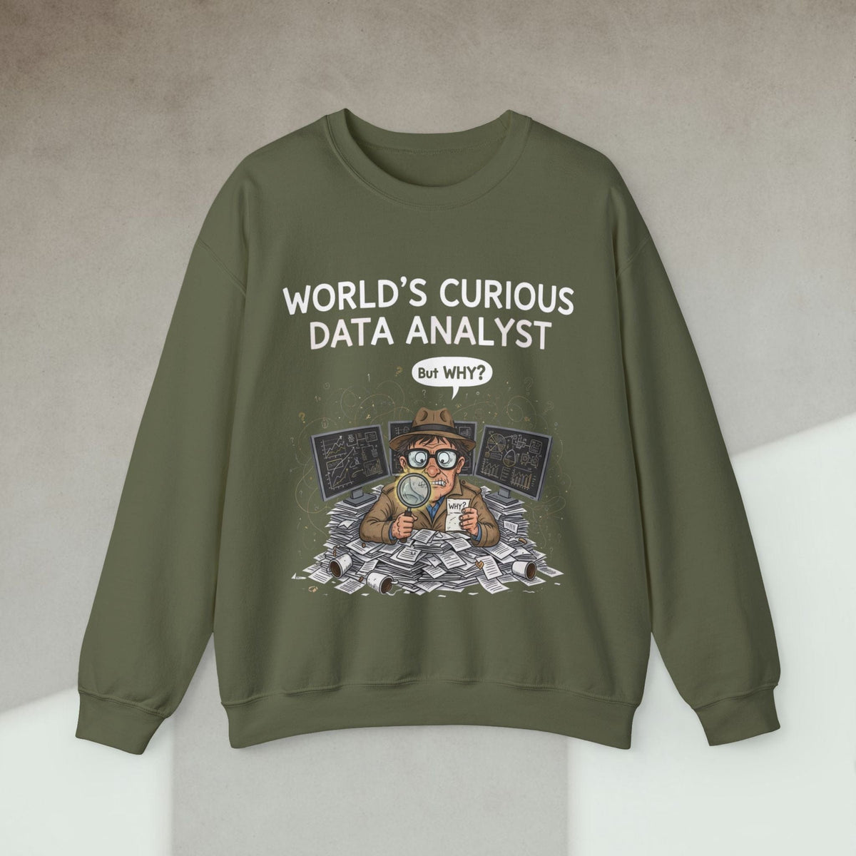 Code Culture world's curious data analyst sweatshirt funny programmer Sweatshirt in S — Code Culture developer clothing