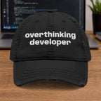 overthinking developer Embroidered Cap