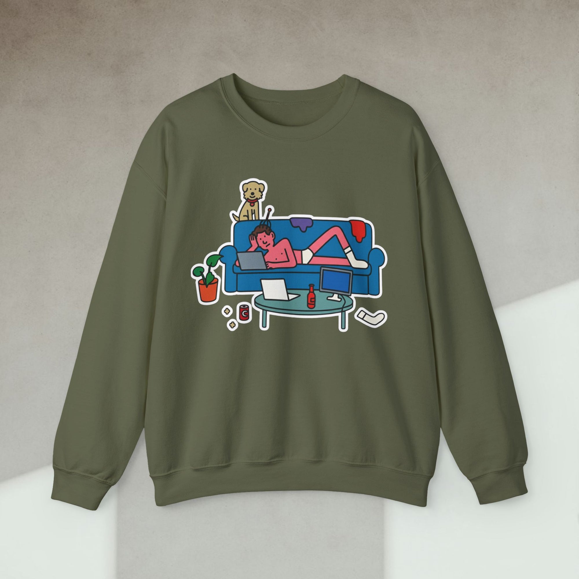 developer living room sweatshirt