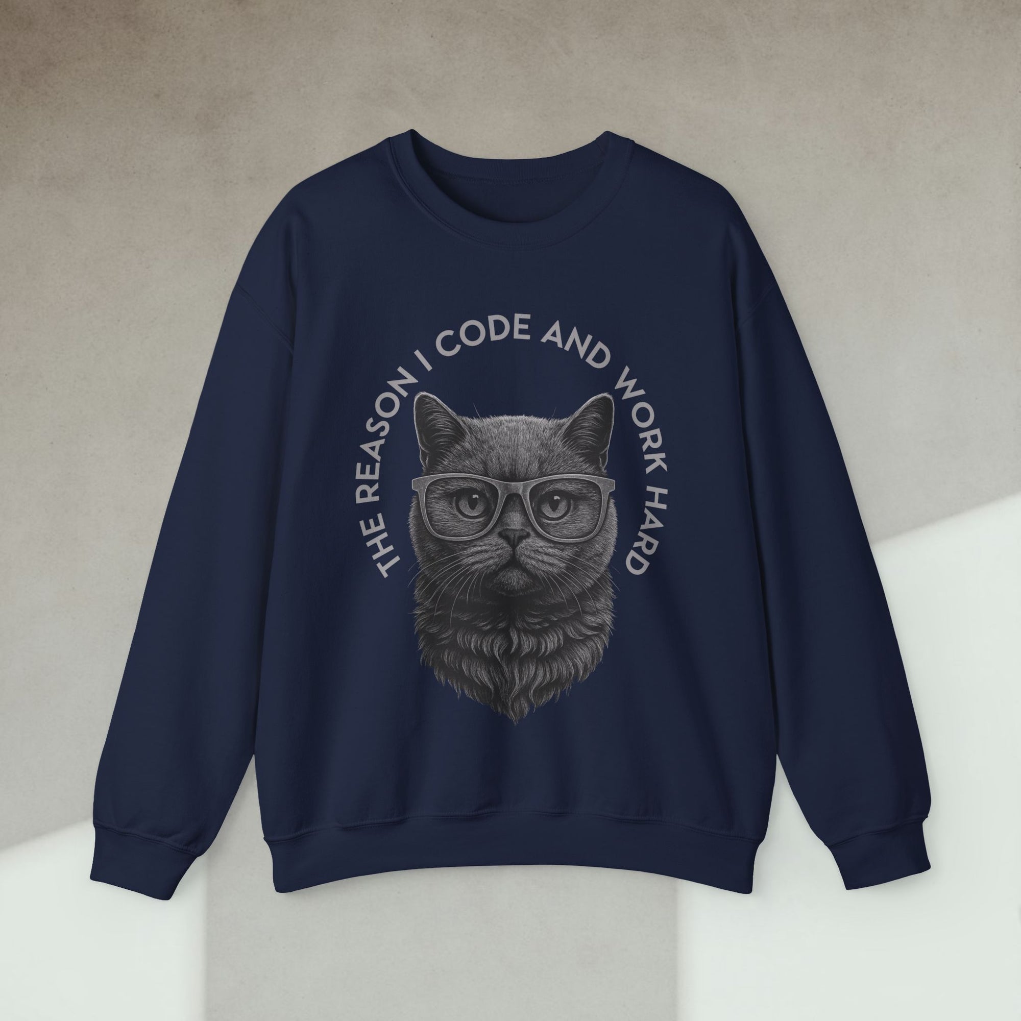 the reason i code cat sweatshirt