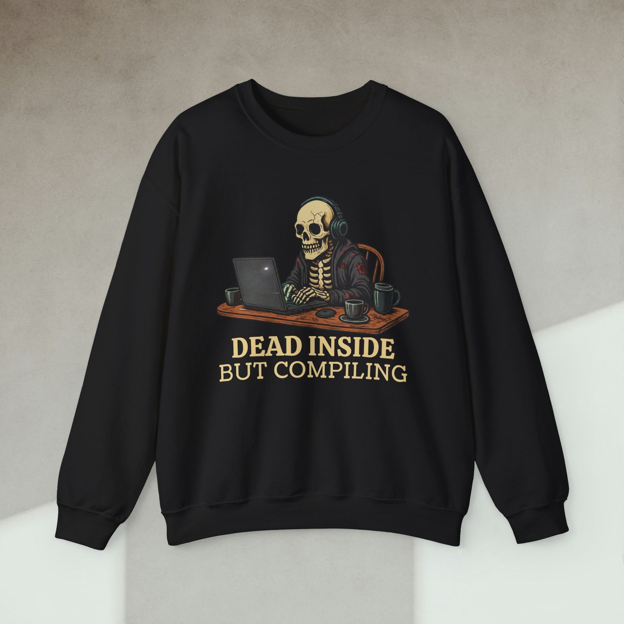 dead inside but compiling sweatshirt
