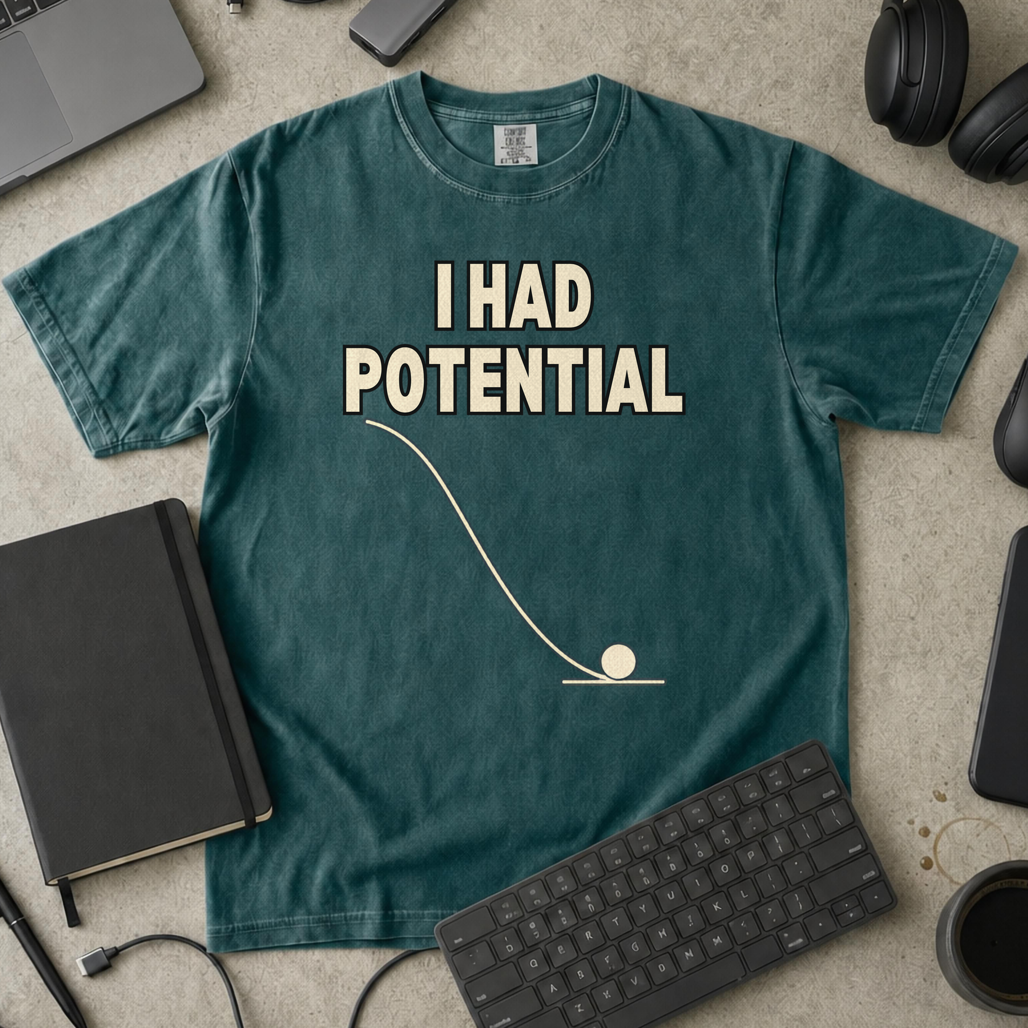 Nerd Collection Artwork 008 Premium Shirt - Blue Spruce mockup