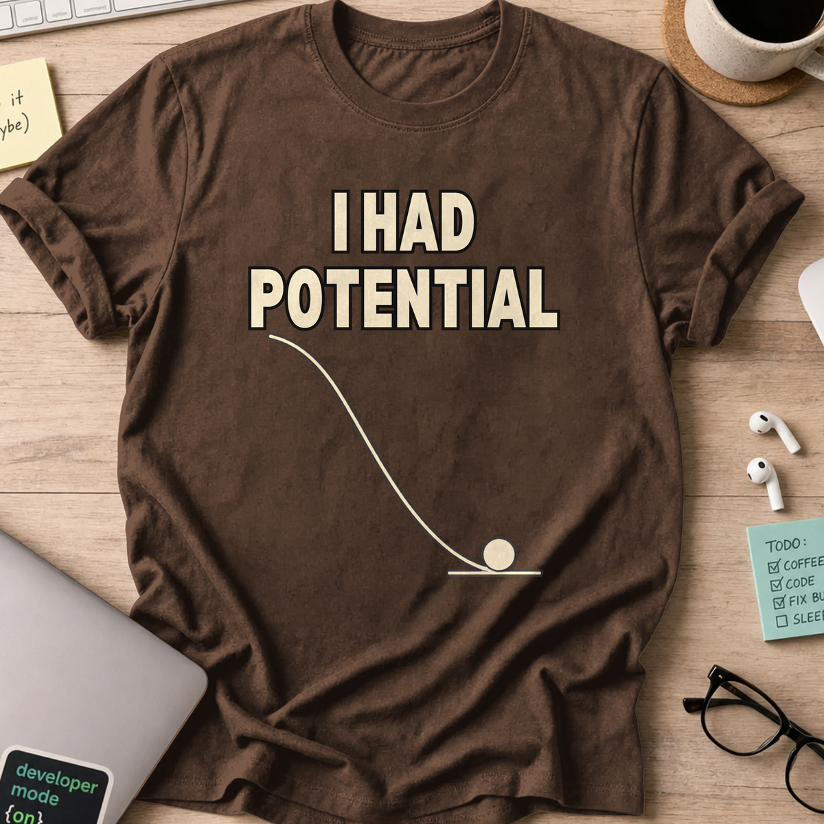 Nerd Collection Artwork 008 Shirt - Dark Chocolate mockup