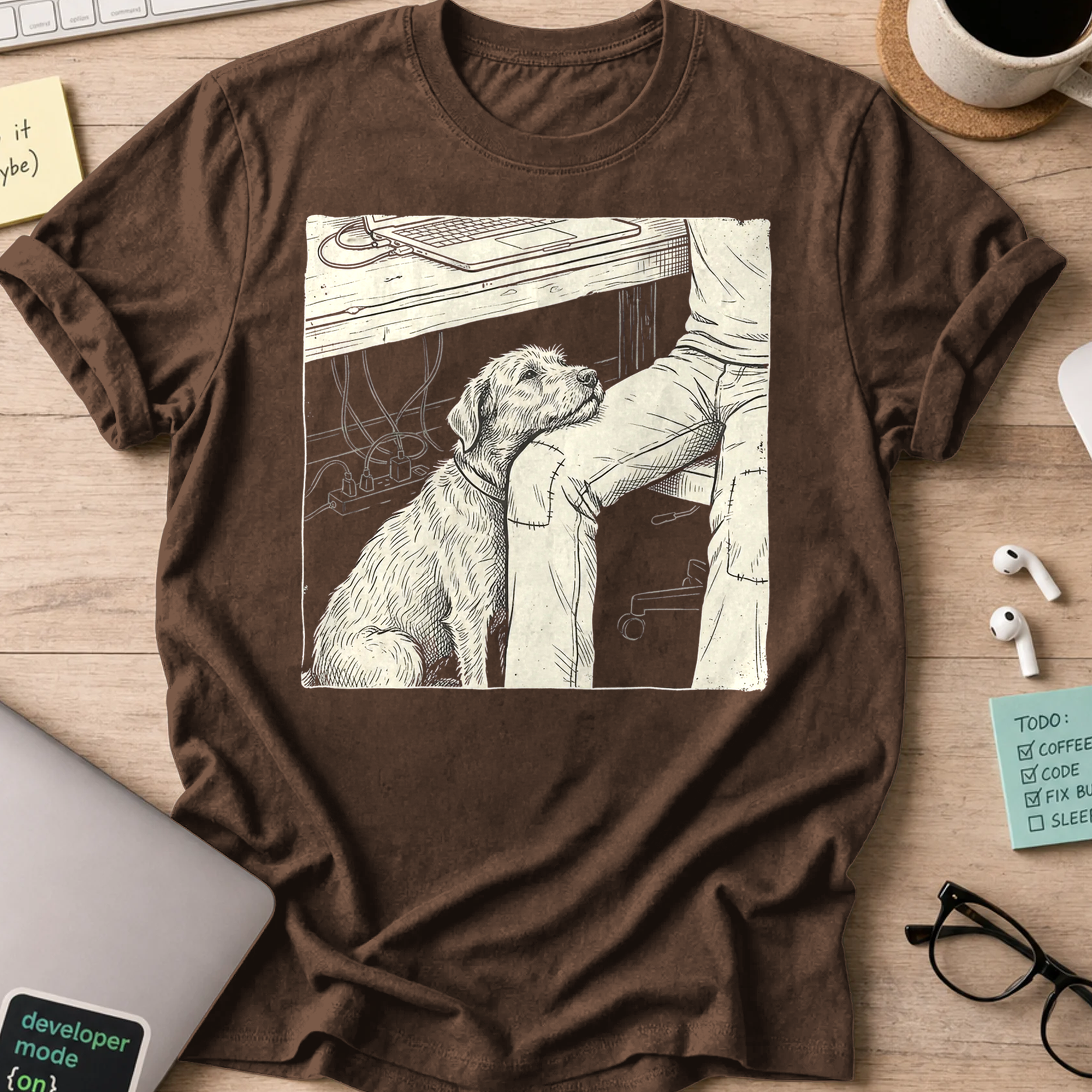 Developer's Best Friend Shirt — Dark Chocolate