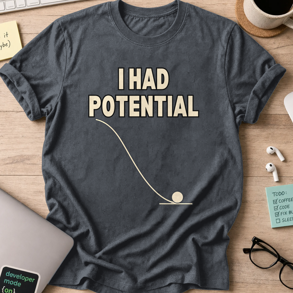 Nerd Collection Artwork 008 Shirt - Dark Heather mockup