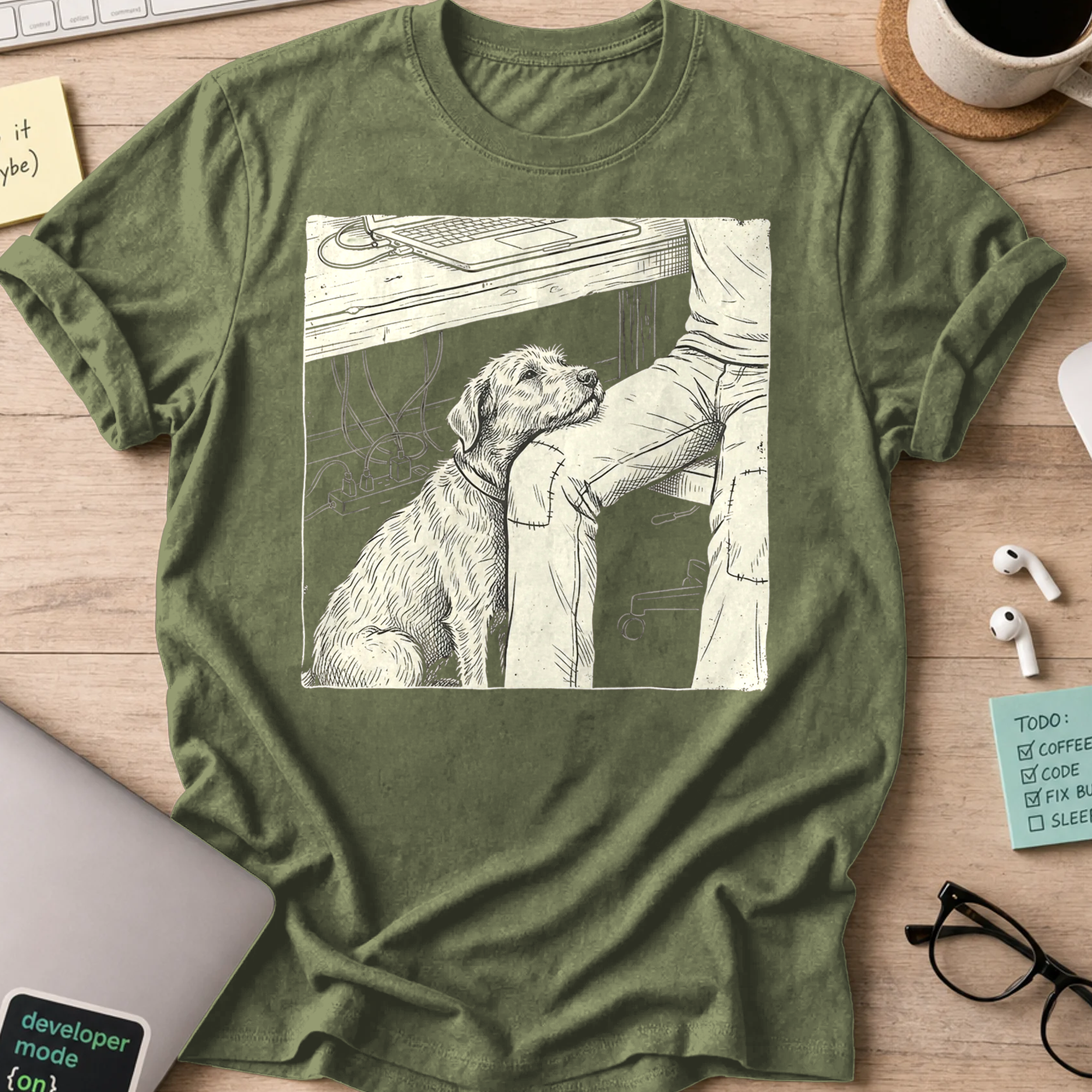Developer's Best Friend Shirt — Military Green