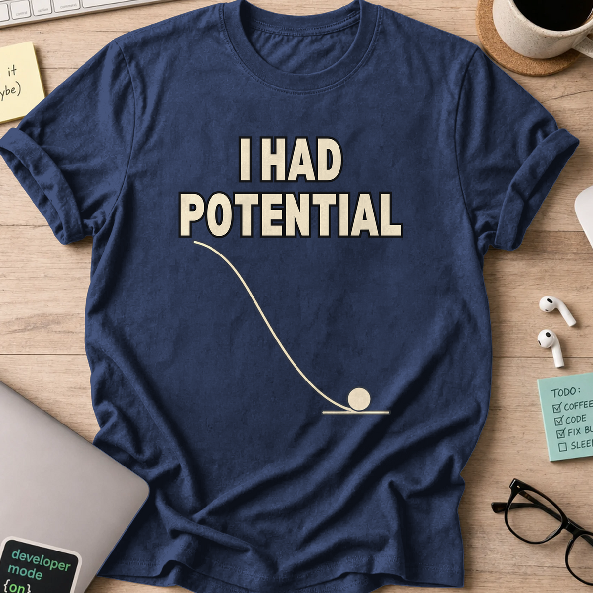 Nerd Collection Artwork 008 Shirt - Navy mockup