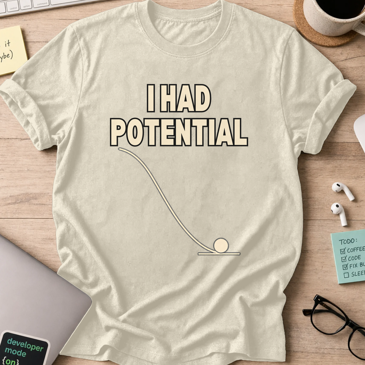 Nerd Collection Artwork 008 Shirt - Natural mockup