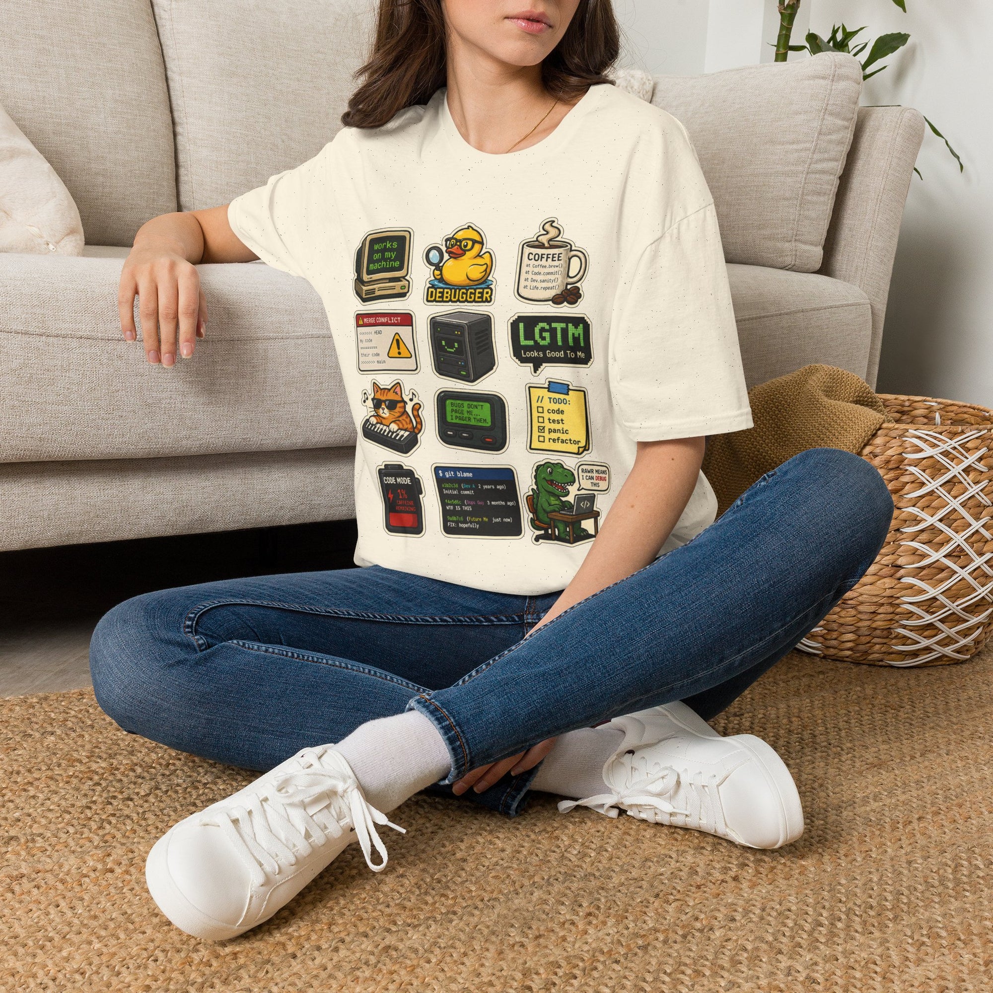 Works On My Machine Retro Sticker Shirt