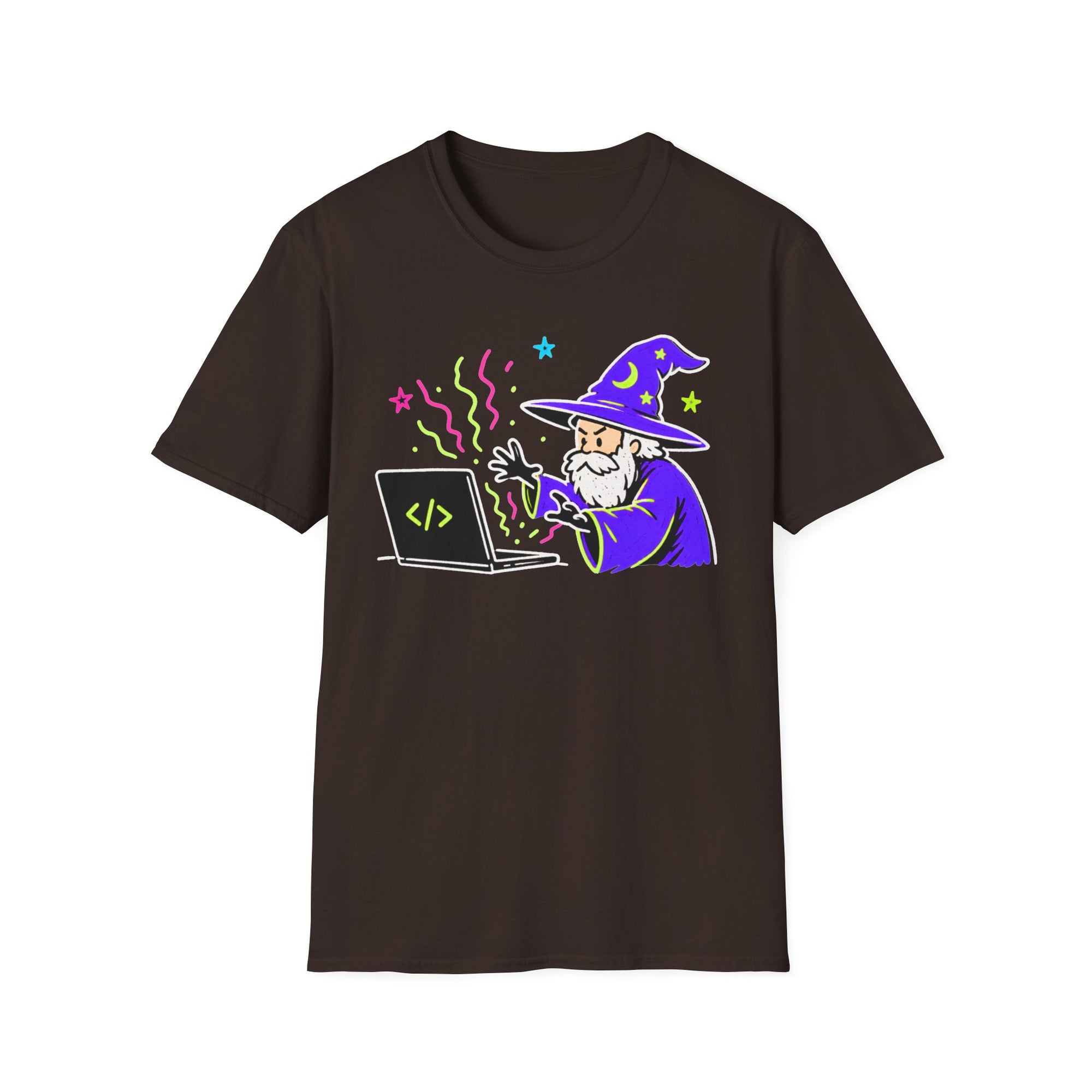 Wizard Coder Cartoon Shirt
