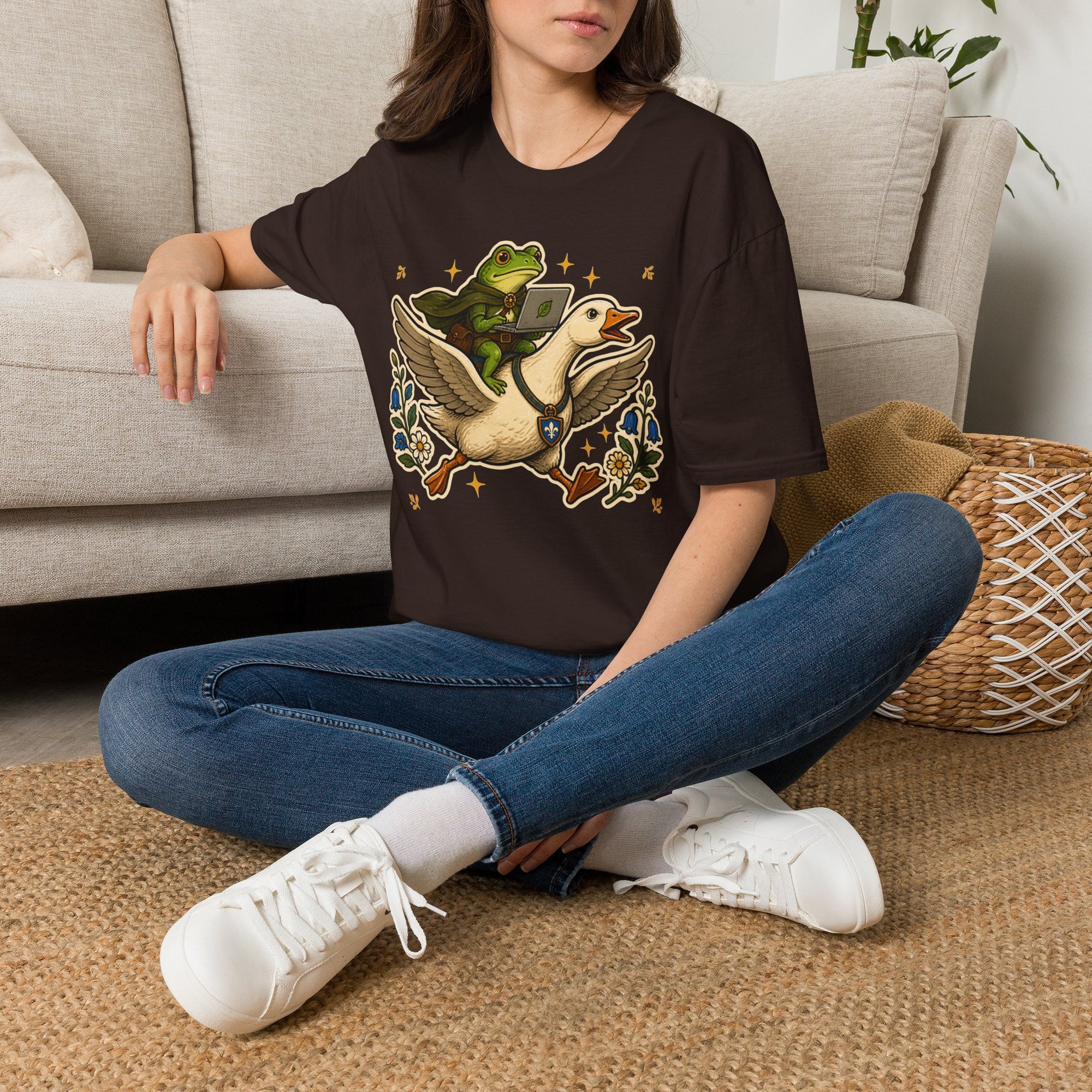 Frog Goose Coder Whimsical Shirt