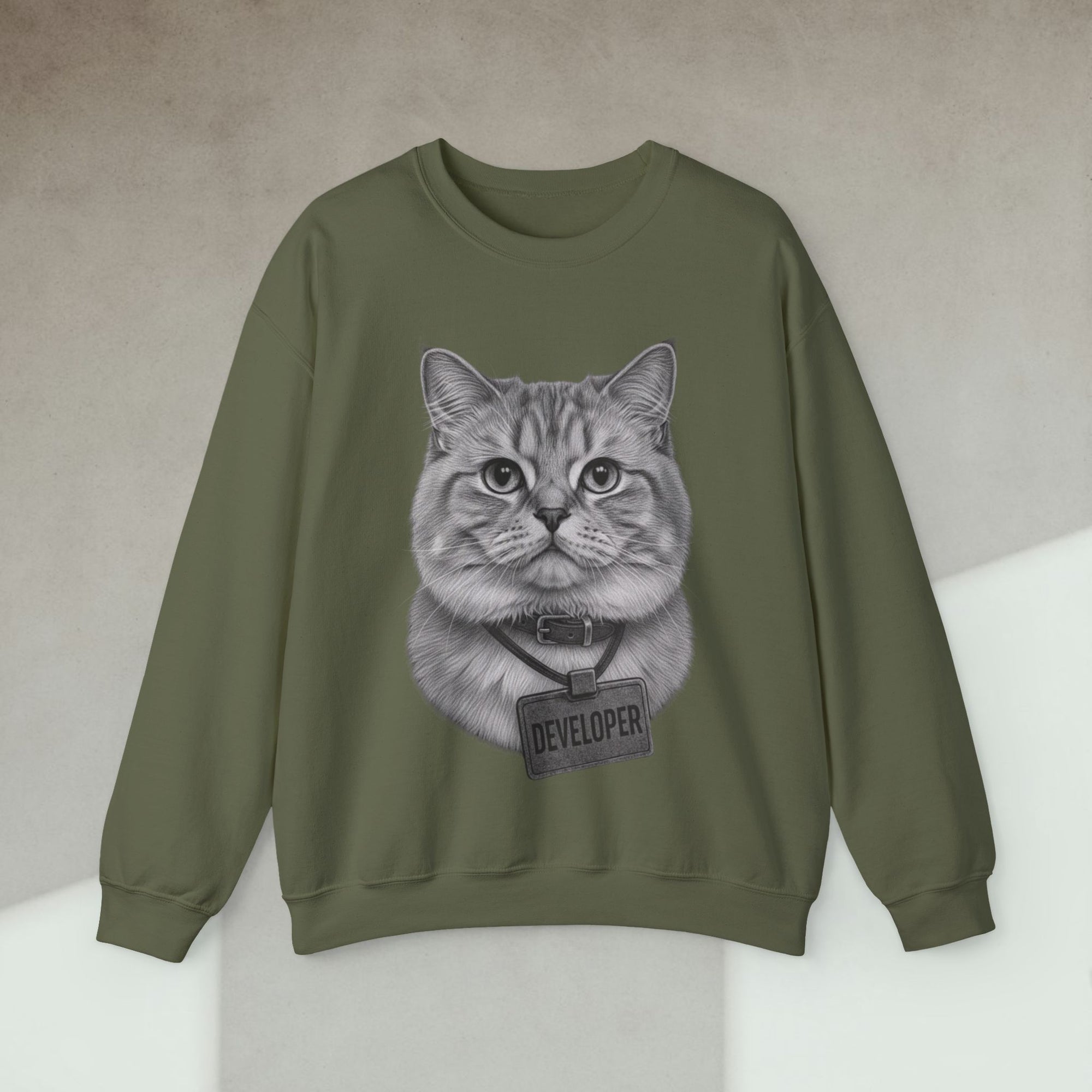 cat developer sweatshirt