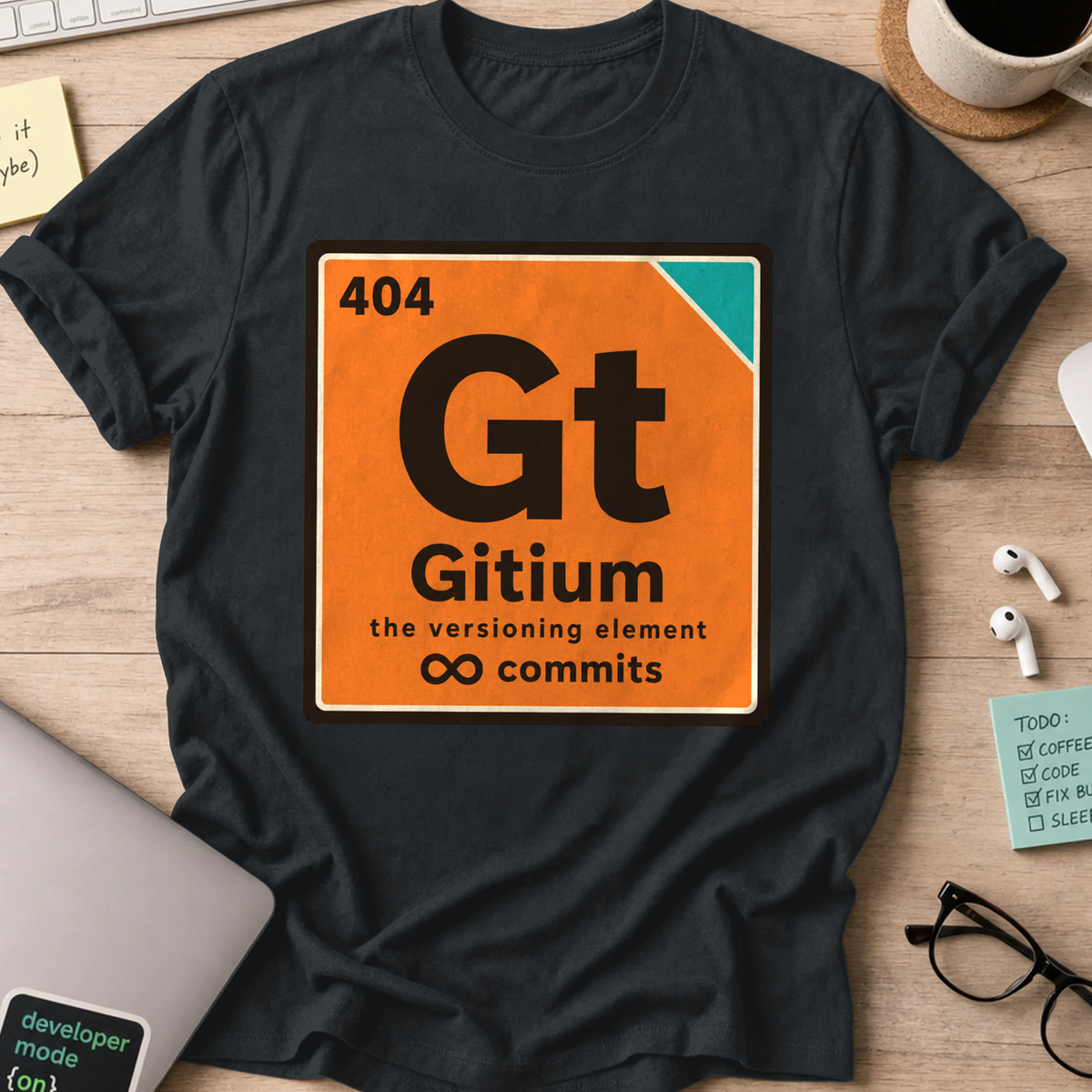 Gitium the Versioning Element Shirt — Black