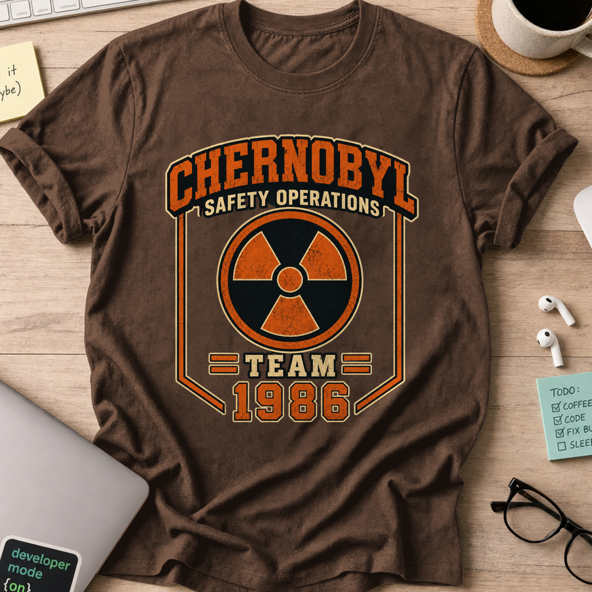 Nerd Collection Artwork 009 Shirt - Dark Chocolate mockup