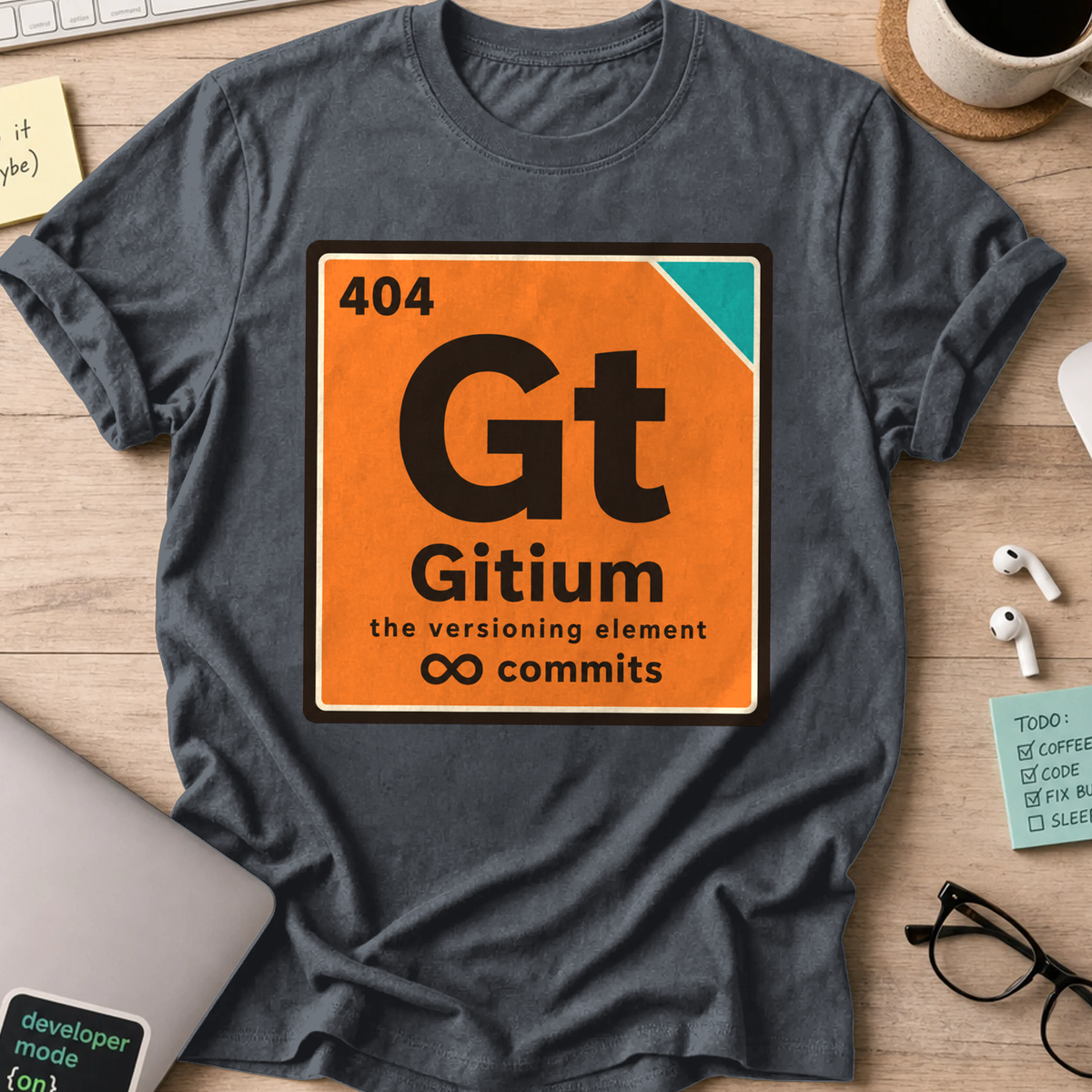 Gitium the Versioning Element Shirt — Dark Heather