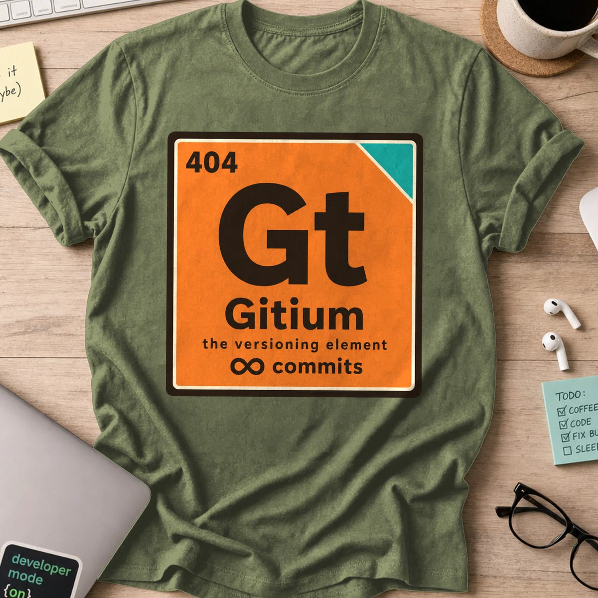 Gitium the Versioning Element Shirt — Military Green