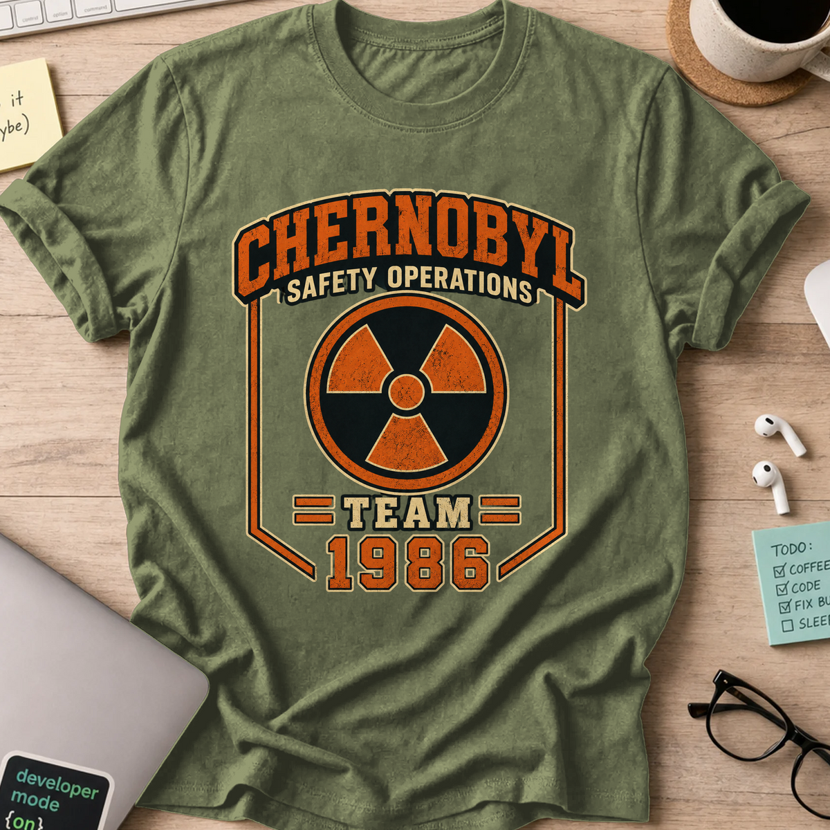 Nerd Collection Artwork 009 Shirt - Military Green mockup