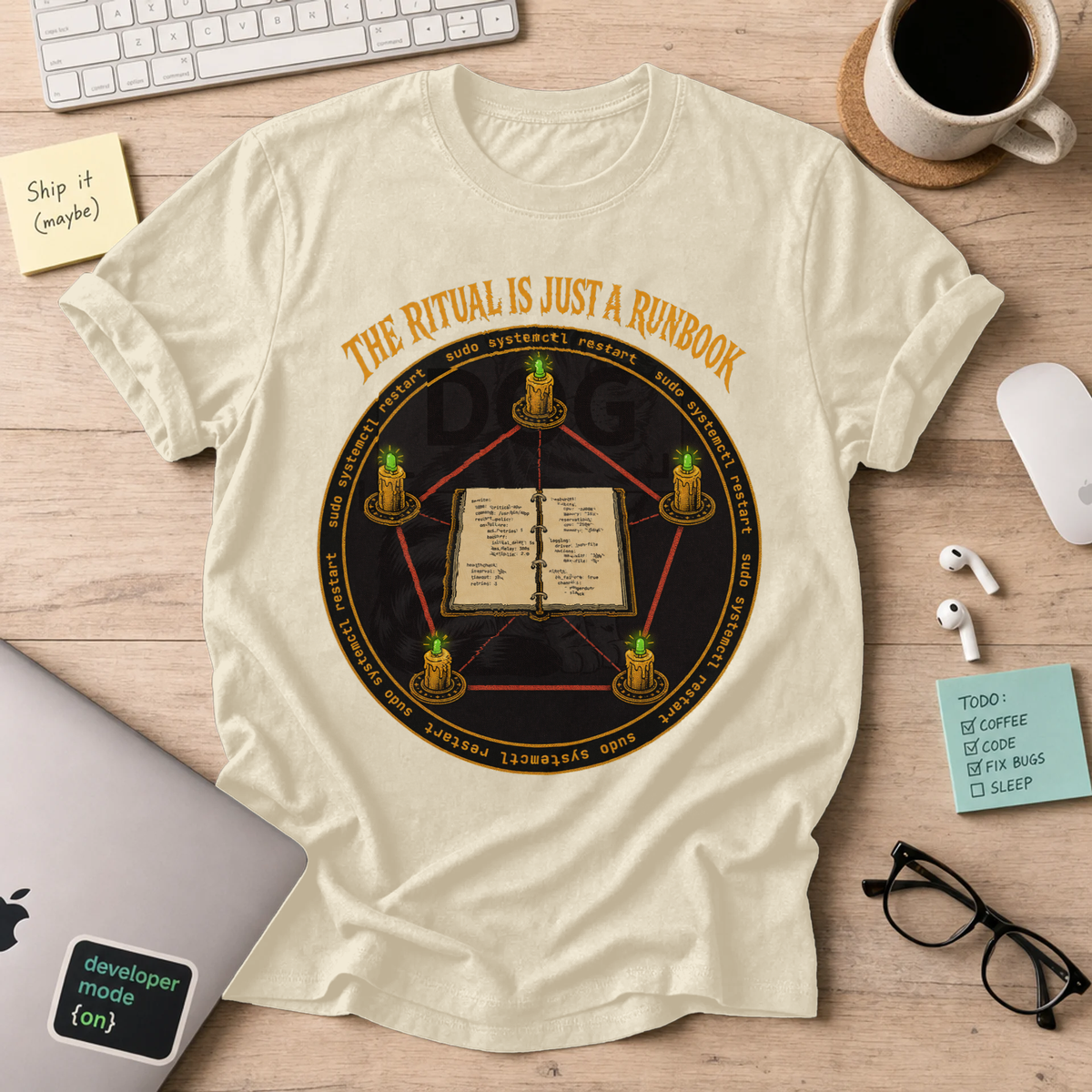 The Ritual Is Just a Runbook Shirt — Natural
