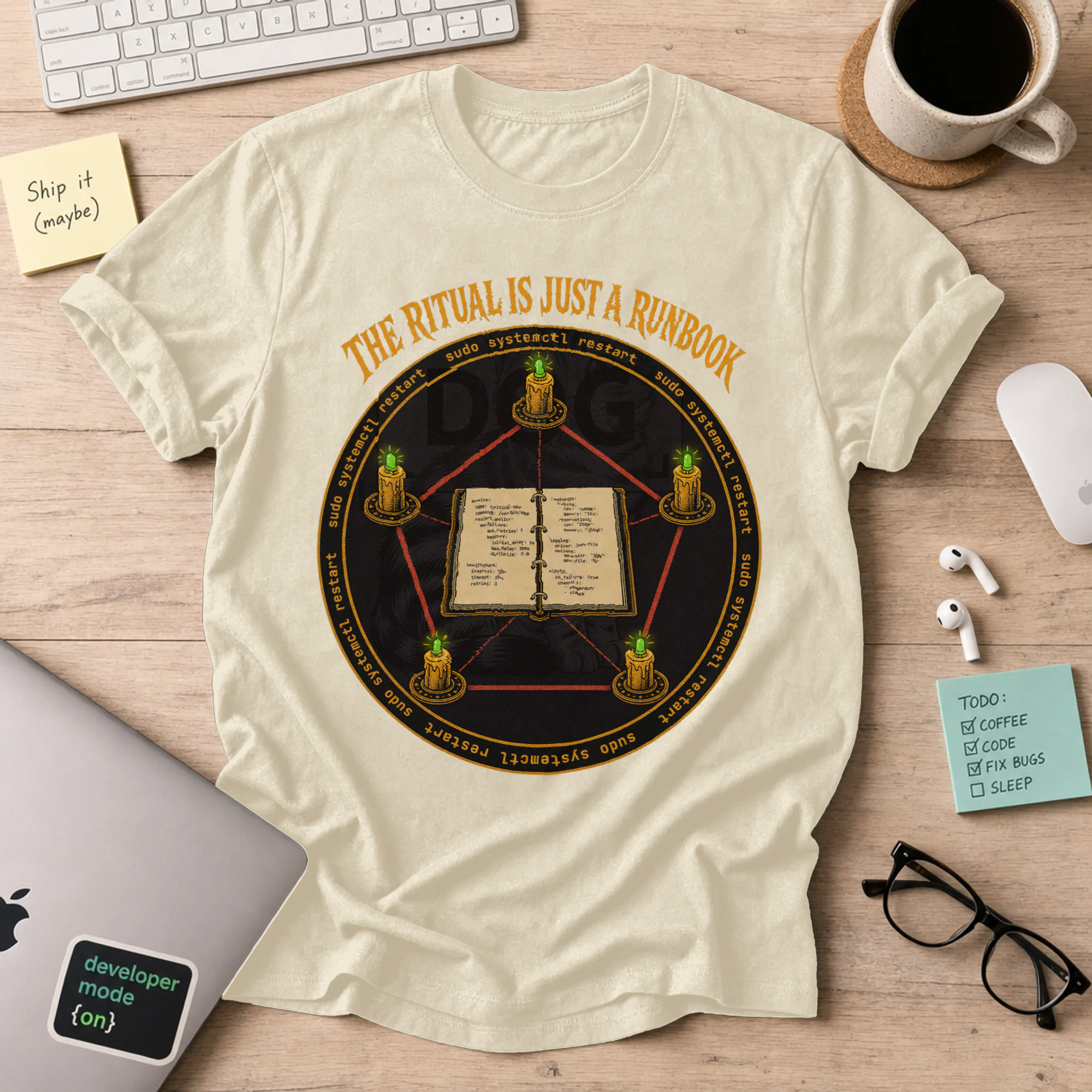 The Ritual Is Just a Runbook Shirt — Natural