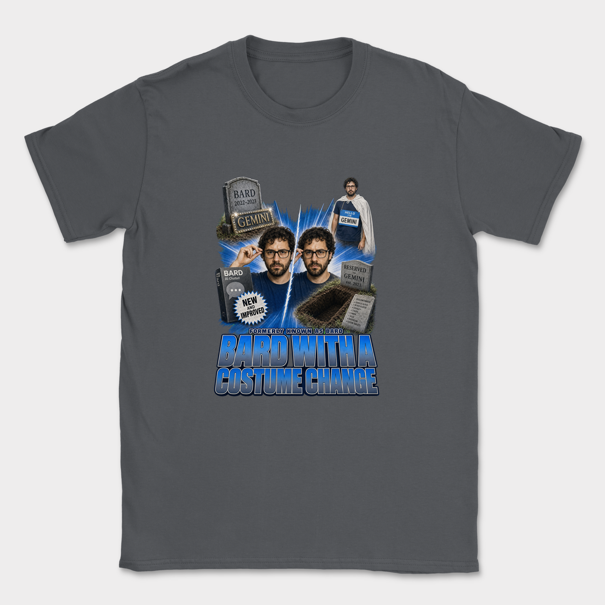 Bard With A Costume Change Shirt — Dark Heather