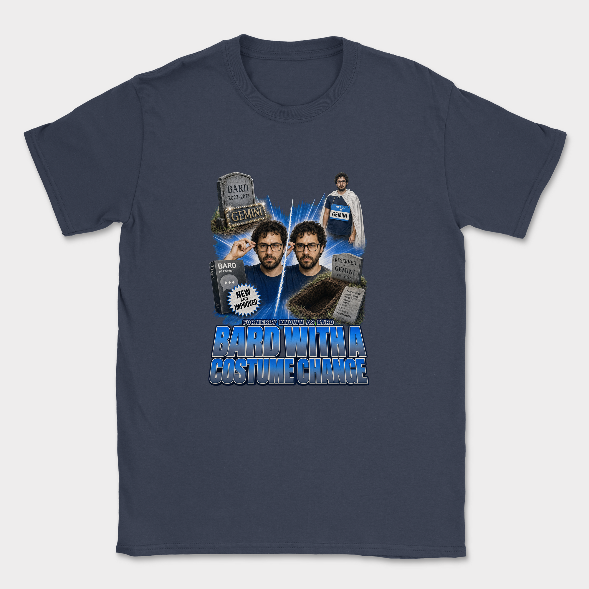 Bard With A Costume Change Shirt — Navy