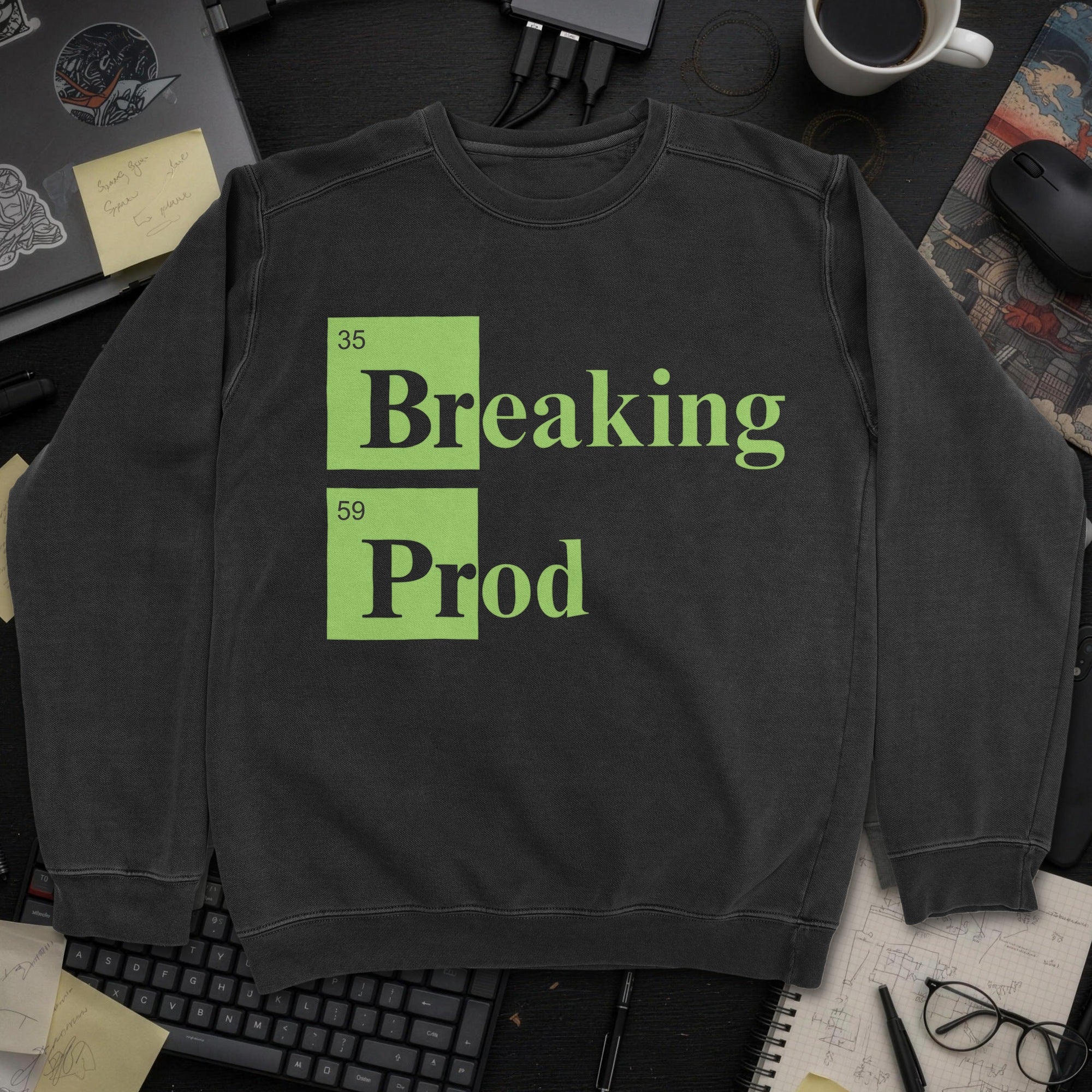 Breaking Prod Sweatshirt - Black mockup