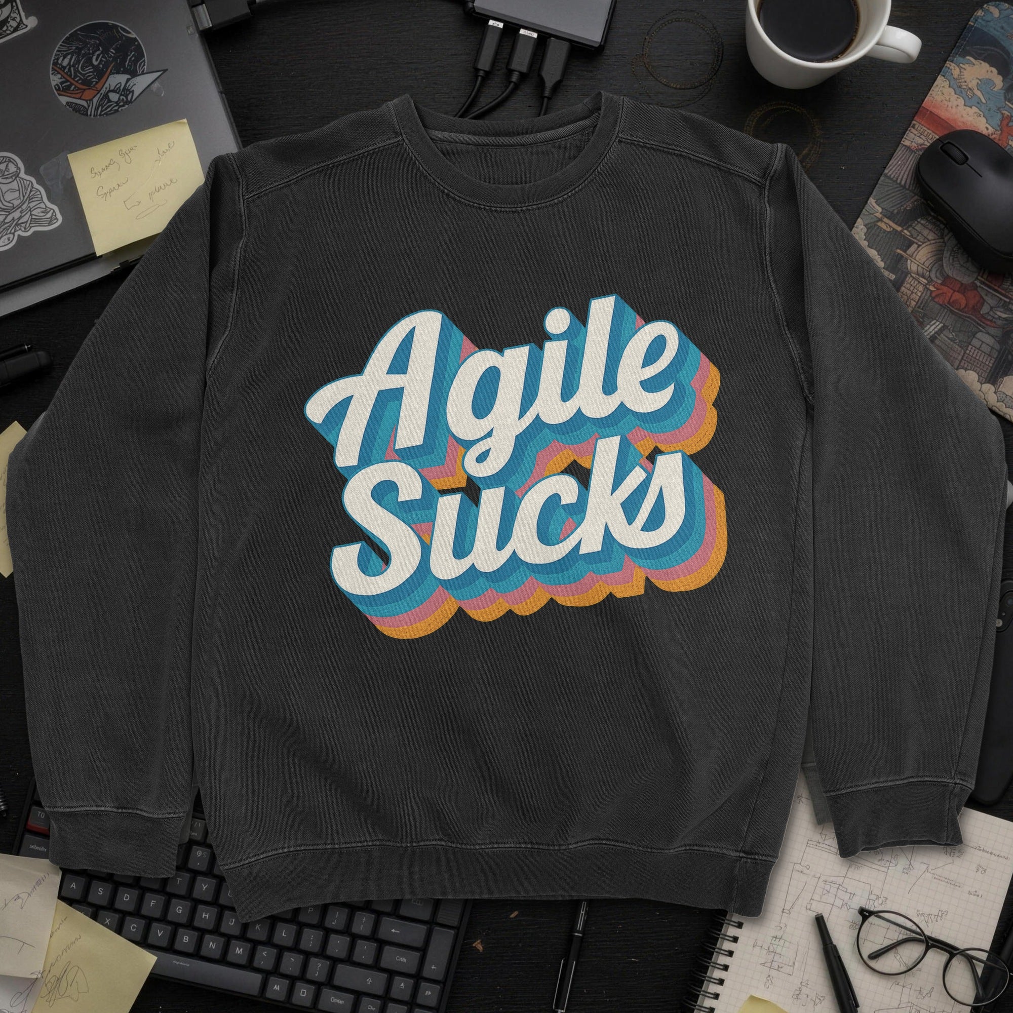 Agile Sucks Sweatshirt - Black mockup